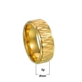 thumbnail image 3 of PAMTIER Men's Women's Stainless Steel 8MM Classic Geometric Pattern Wedding Band Ring Gold Size 9, 3 of 5