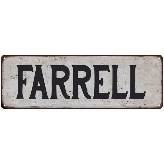 FARRELL Vintage Look Gift Rustic Chic Metal Sign 6x18 206180036750