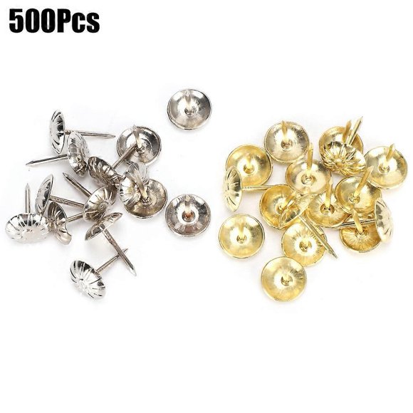500PCs Upholstery Nails Chrysanthemum Shape Sofa Decor Clothing Accessories Iron 11 x 16MM
