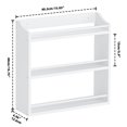 thumbnail image 3 of Estante para especias montado en la pared organizador para encimera soporte de almacenamiento de bambú para gabinete de cocina despensa blanco, 3 of 6