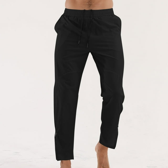Styesk Men's Pants Men's Sports And Leisure Running Fast Drying Loose And Breathable Solid Color Drawstring Outdoor Fitness Pants
