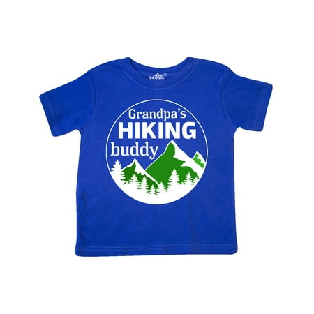 

Inktastic Grandpa s Hiking Buddy with Mountains and Trees Gift Toddler Boy or Toddler Girl T-Shirt