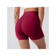 thumbnail image 3 of Women's hot pants high-waisted one-point pants, belly elastic leggings, solid color fitness pants, 3 of 6