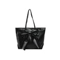 thumbnail image 2 of Bolso de Hombro para Mujer con Lazo Grande – Bolso Tote de Cuero PU, Bolso Cruzado de Gran Capacidad para Mujer, Bolso de Moda para Trabajo y Viaje, Marrón/Blanco/Caqui., 2 of 7