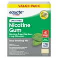thumbnail image 3 of (2 pack) Equate Nicotine Gum 4 mg, Stop Smoking Aid, Mint Flavor, Uncoated, 170 Count, 3 of 9