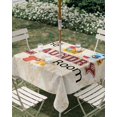 thumbnail image 3 of Square Outdoor Tablecloth with Umbrella Hole Laundry Room Outside Table Cloth Waterproof Patio Table Cover Rustic Farmhouse Washing Machine Clothes Zipper Tablecloths for Picnic Camping 60x60 Inch, 3 of 8