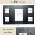 thumbnail image 4 of Excello Global Products EGP-HD-0336 Rustic Distressed Wood Collage Picture Frames, Holds Four 3" X 3" Pictures and One 5"x7" Picture Photo Frames, Tabletop & Wall Picture Frames, Black, 18" X 11", 4 of 4