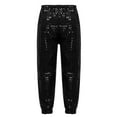 thumbnail image 3 of Alvivi Kids Girls Shiny Sequins Harem Pants Hip Hop Trousers Street Dance Wear Performance Costumes Black 7-8, 3 of 7