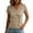 Khaki, variant on Womens Tops Wrap Front Cotton Linen Blouses V-Neck Short Sleeve Button T-Shirt Casual Slim Fit Workwear Shirt (Pink,XXL)