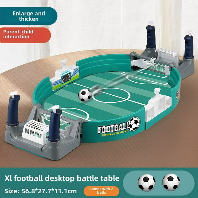 Premium Large-Size Tabletop Football Game for Kids: Upgraded ABS Desktop Soccer Table with 2 Balls, Educational Interactive Toy for 4-6 Year Olds, Portable Family Board Game for Parent-Child Play,
