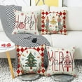 thumbnail image 2 of Christmas Pillow Covers 18x18inch Nutcracker Christmas Decor Linen Pillowcase Christmas Decorative Throw Pillows Farmhouse Winter Holiday Decor Outdoor Cushion Covers for Couch Home Deocr, 2 of 10