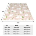 thumbnail image 3 of Honeii Cute Rabbit Print Fleece Blanket - Throw Blanket for Bed, Sofa, Couch, Camping, and Travel , Microplush Ultra Soft Warm Blanket-50"x40", 3 of 7