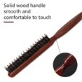 thumbnail image 1 of Teasing Hair Brush and Backcombing Comb Set, Boar Bristle, Wooden Handle, Volume Lift, 9.5in, 2PCS, 1 of 4
