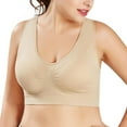 thumbnail image 4 of Women‘s 3 Piece Support Tank Top Ribbed Seamless Removable Cups Workout Exercise Sport Bra, 4 of 6