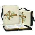 thumbnail image 3 of ZUXONGSY Easter Cross Lily Flower Print Pu Leather Bible Cover for Men Women He Is Risen Bible Carrier with Adjuatable Strap Multifunctional Christian Gift for Christian, -L, 3 of 7