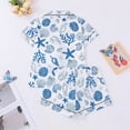 thumbnail image 4 of Laipiong Women's Sleepwear Shorts Set 2 Piece Casual Pajama Outfit Summer Comfortable Short Sleeve Button Down Shirt Nightwear womens 2 piece outfits summer, 4 of 7