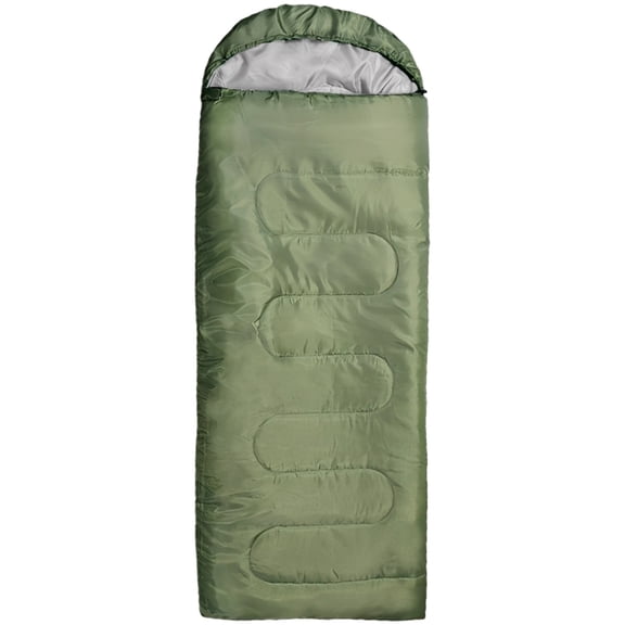 Camping Envelope Sleeping Bag, Winter Outdoor Camping Adult Sleeping Bag, Travel and Hiking Sleeping Bag, Polyester & Hollow Cotton , 70.9 11.81 in / 180 30 CM, Amy Green