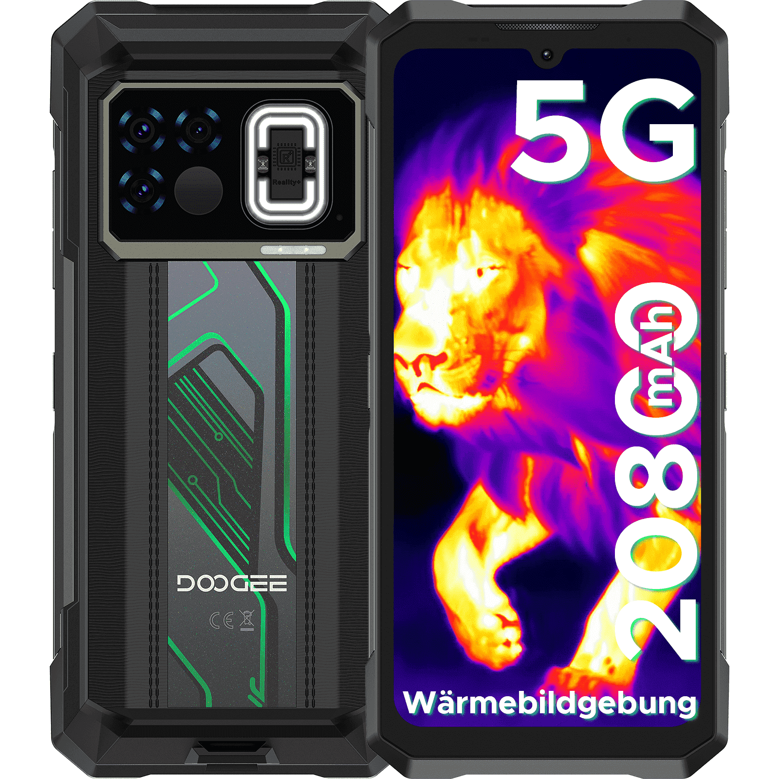 DOOGEE S200 Rugged Smartphone 5G Unlocked, 32GB+256GB Android 14