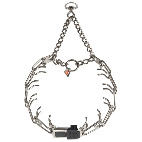 HS HERM. SPRENGER GERMANY Dog Training Prong Collar with Quick Release Cliclock Buckle and Swivel Ring | Adjustable Length Stainless Steel Made in fo