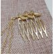 thumbnail image 4 of 2PCS Cadena de pelo de oro con patrón de hoja de peine Diadema de estilo bohemio para mujer, 4 of 5