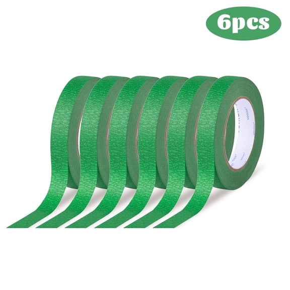 Kabuer Green Automotive Masking Tape, 60 Yards Per Roll, 6-Pack