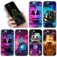 thumbnail image 2 of Marshmallow-funda de teléfono con caras de Dj para Apple, carcasa negra suave para iPhone 12, 13 Mini, 11, 14 Pro, XS Max, 6S, 6, 7, 8 Plus, 5S, X, XR, SE, 2020, 2022, 2 of 5