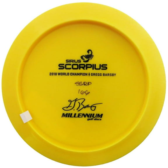 Millennium Bottom Stamp Gregg Barsby Signature Sirius Scorpius Distance Driver Golf Disc [Colors may vary]