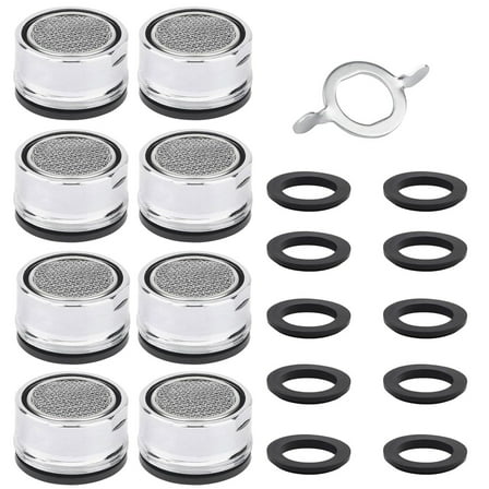 BTideas 8Pack Faucet Aerator,15"/16"Kitchen and Bathroom Sink Faucet Aerator Replacement With Gasket