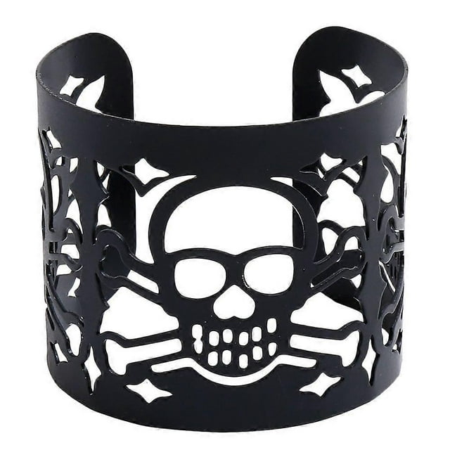 Skull Patterned Opening Bracelet Ghost Head Hollow Halloween Bracelet Ornament