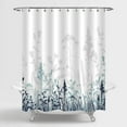 thumbnail image 5 of Extra Long Shower Curtain 72 x 84, Blue Grey Fabric Shower Curtains for Bathroom, Abstract Plant Flower Leaves Shadow White Background Botanical Shower Curtain Set with Hooks, 5 of 6