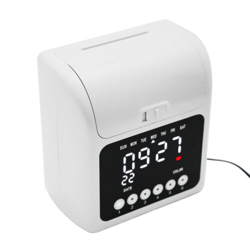 Employee Attendance Punch Time Clock Payroll Recorder LCD Display with