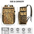 thumbnail image 3 of Travel Cooler Bag - Orange and Black Of Leopard Print Camping Beer Cooler Backpack with Bottle Opener- Waterproof Insulated Picnic Backpacks - Cooler Bag for Beach, 3 of 6