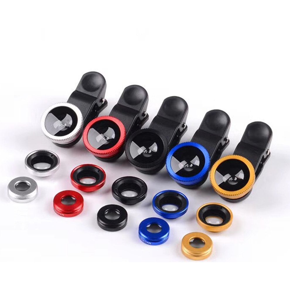 Durable Universal 3 in 1 Mobile Phone Lenses Fish Eye Smartphone Wide Angle Macro Camera Celular Lens Kit