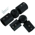 thumbnail image 1 of Ensemble de 2 Raccords de Tringle à Rideaux d'Angle pour Fenêtre, Raccords de Tringles à Rideaux Ajustables pour Baies Vitrées avec Couleur Noire de 3/4 Po, 1 of 7