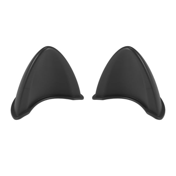 2pcs Cat Ears Style Attachments Helmet Decoration Accessories Self Adhesive for Motorcycle Bicycle Scooter Black TPU