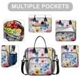 thumbnail image 2 of OBREWU Pioneer Flower Women's Insulated Leakproof Large Lunch Bag, Oxford Cloth, 2 of 7