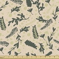thumbnail image 1 of Floral Upholstery Fabric by the Yard, Natural Theme Botanical Illustration Abstract Leaves Pattern and Dots, Decorative Fabric for DIY and Home Accents, Champagne Reseda Green by Ambesonne, 1 of 5