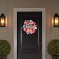 thumbnail image 6 of Kingtow wreath, Patriotic Americana Wreath Independence Day Wreaths Memorial Day Festival Garland Hanging Ornament Porch Home Wall Outside home decor wreaths for front door decor, 6 of 7