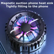 L06 Universal Mobile Phone Semiconductor Magnetic Cooling Fan Radiator for IOS Android Tablet Game Cooler w/ RGB Colorful Light