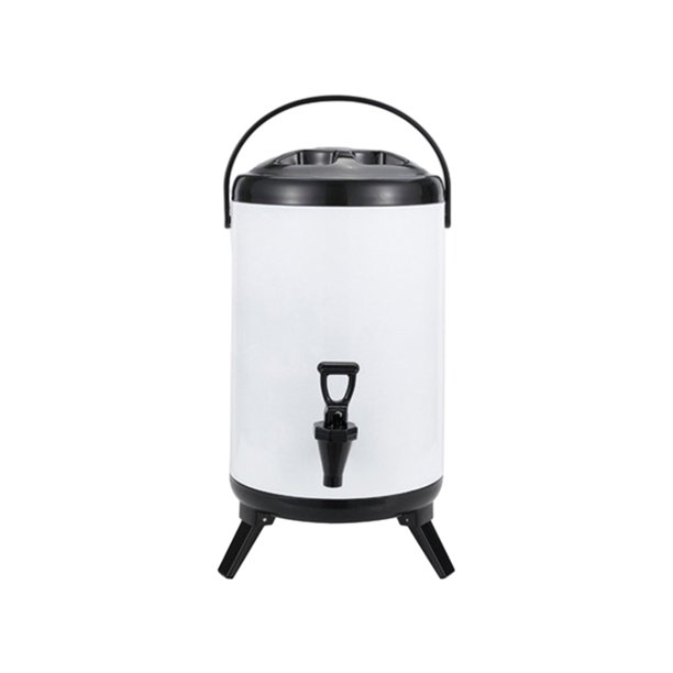 Inteprter Barriles aislantes de acero inoxidable de gran capacidad para almacenamiento de té imprescindibles para los amantes del té Teteras blanco