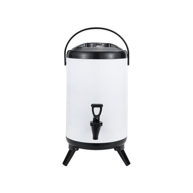 Bewildely Barriles aislantes de acero inoxidable de gran capacidad para almacenamiento de té imprescindibles para los amantes del té Teteras blanco
