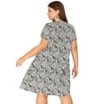 thumbnail image 4 of Vestido floral Agnes Orinda tallas grandes 1X blanco plisado invertido, 4 of 6