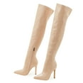 thumbnail image 5 of Mepaouo Over the Knee Boots for Women Leather Pointy Toe Thigh High Boots Sexy Stiletto High Heel Shoes, 5 of 8