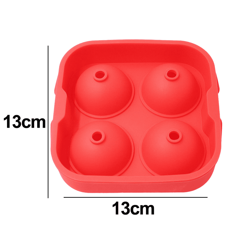 ATB Big Block Silicone Ice Cube Tray Large 2x2 Red Party Bar Cocktails Drink Mold