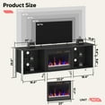 thumbnail image 6 of Bestier 70" Fireplace TV Stand for TVs up to 80" TV LED Entertainment Center with 23" Fireplace, Carbon Fiber, 6 of 12