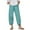 A01_Mint Green, variant on Womens Capri Pants Summer Cotton Linen Beach Capris Elastic Waist Baggy Straight Leg Crop Trousers A02_Dark Gray 3XL