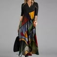 thumbnail image 2 of Herrnalise Women’s Dresses Summer 2024 Autumn And Winter Casual Slim Long-Sleeved Long Bohemian Printed Dress, Fall Dresses S-3XL, 2 of 6