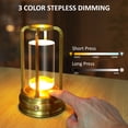 thumbnail image 7 of JIMIMORO Gold LED Cordless Table Lamp, 2000mAh Rechargeable, Touch Control, 3 Color Modes Stepless Dimming, Portable Indoor Outdoor, 7 of 7