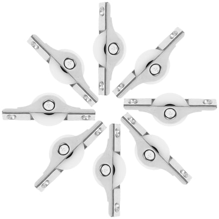 LEORX 8Set Nylon Pulley Wheel Sliding Window Roller Metal Wheels Replacement Part