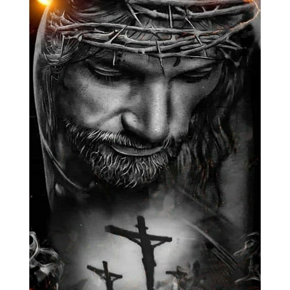 Paint by Numbers Kits for Adults -Jesus Cross- Beginners Digital Oil Paint by Number for Adults Easy Canvas for Home Wall Decoration and Gifts 16X20 inch-